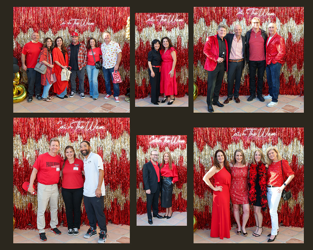 Palos Verdes High School Booster Club 2026"Catch the Wave" fundraiser photo collage
